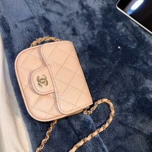 Chanel Light Pink Quilted Mini Bag